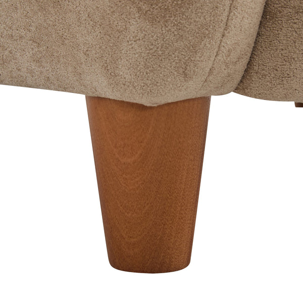 English Elm Christopher Knight Home® - Lucia Velvet Wingback Armchair with Pocket Spring Cushion, Mid-Century Birch Legs, Luxe Comfort Camel 31.5 L x 30.75 W x 30.5 H N776P205426M