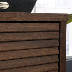 English Elm Library Base - Versatile Brown Finish With Hidden Storage & Adjustable Shelf For Organized Spaces B356P402666