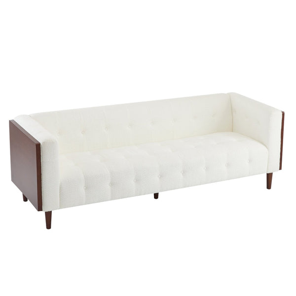 English Elm 3-seater Button Tufted Waffle Stitch Sofa Solid Hardwood Frame Mid Century Living Room N771P243854M_N771P243867M