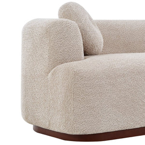 English Elm Compressed Three Seat Sofa with Rubberwood Base Polyester Upholstered Living Room Couch N771P392415V_N771P392416V
