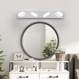 English Elm Led Modern Chrome 4-Light Vanity Lights Fixtures Over Mirror Bath Wall Lighting