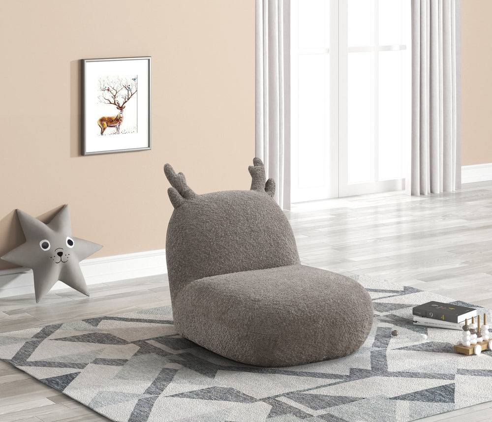English Elm Weston Plush Chenille Deer Kids Chair with Sculpted Antlers & Ears — Cozy Woodland Accent Seat, 21.5" B061P236753