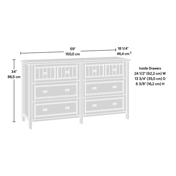 English Elm Dresser, Contemporary Gray Finish With Ample Storage & Durable Top For Modern Spaces – Easy Assembly! B356P402613