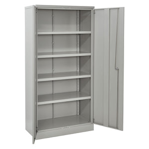 OSP Home Furnishings 72" Osp Furniture Tall Lockable Office Storage Cabinet with Four Adjustable Shelves ST723618-G