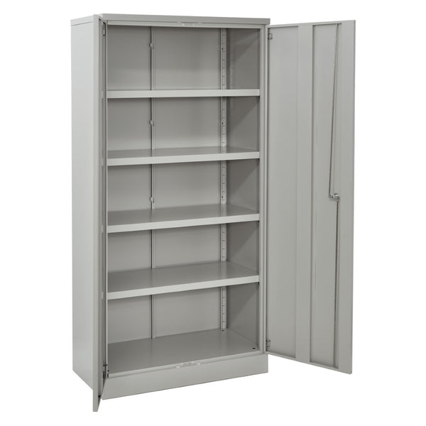 OSP Home Furnishings 72" Osp Furniture Tall Lockable Office Storage Cabinet with Four Adjustable Shelves ST723618-G