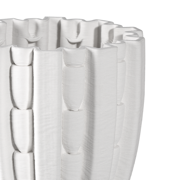 Fluted Ceramic Vase - A Contemporary Masterpiece Blending Ancient Craftsmanship with Modern Design