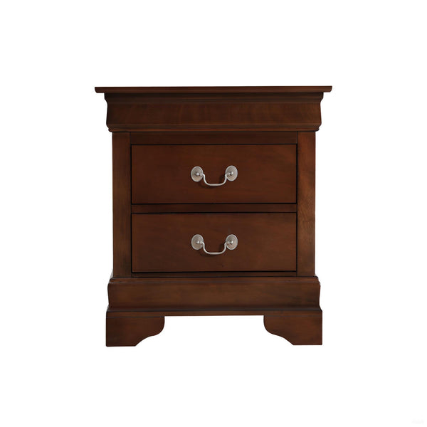 English Elm Louis Louis Phillipe G3125-N Nightstand with Dovetailed Drawers, Carved Bases & Tarnish‑Resistant Hardware Cappuccino 28 L x 24 W x 19 H B078118377