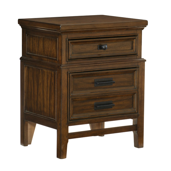 English Elm Classic Frazier Park Nightstand with 2 Drawers in Brown Cherry Finish — Traditional Lodge Style Charm and Durable Hardware Brown Mix 27 L x 22 W x 35 H B011P286801