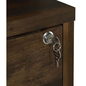 English Elm Geary Twin Bookcase Headboard Set with Nightstands Usb Charging Matte Finish Dark Brown B062S01698