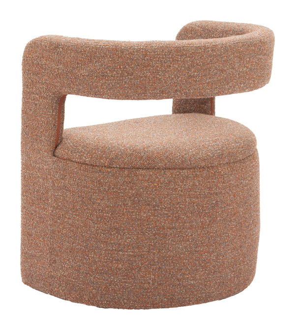Zuo Modern Atria Accent Chair & Ottoman In Tawny Brown - Chic, Modern Design For Stylish Hospitality Spaces Brown 100% Polyester,Plywood 110848-zuo-modern