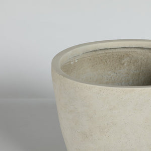 English Elm Round Handcrafted Concrete Planter Set Textured Matte Finish Patio Entryway Garden W347P449342