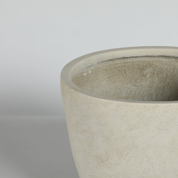 English Elm Round Handcrafted Concrete Planter Set Textured Matte Finish Patio Entryway Garden W347P449342