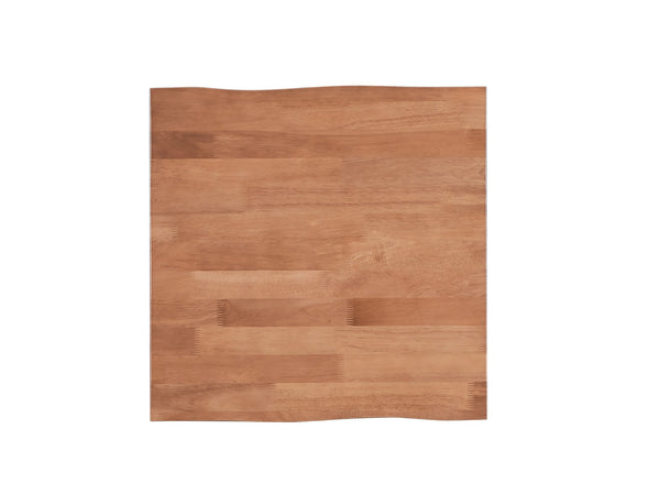 English Elm Natural Rattan Wood Armchair & Square End Table Set — 2-Piece Living Room Accent with Rubberwood Craftsmanship and Cozy Seat B2726S00567