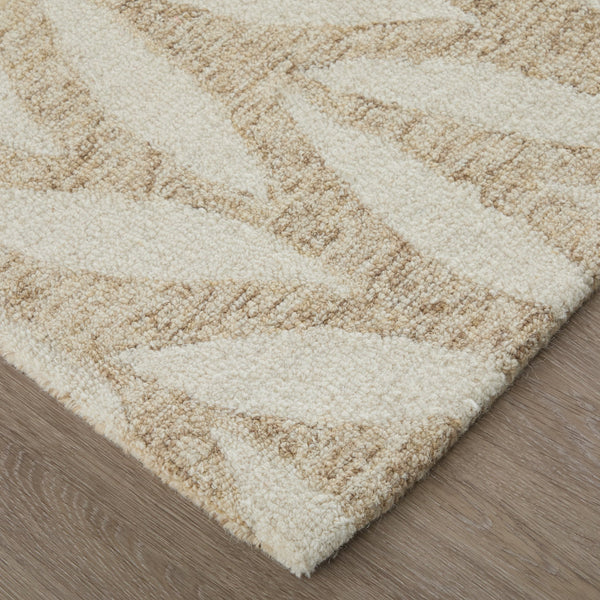 Feizy Rugs Wallace Hand-tufted Wool Rug - Durable, Stylish Floral & Botanical Design For Modern Interiors Tan,Ivory Wool Wal8a37fbge000f00