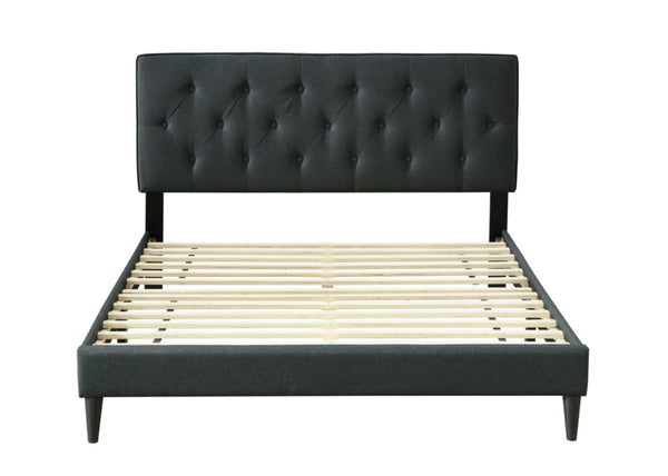 English Elm King-Sized Channel Bed In A Box With Usb Charging - Modern Comfort & Stylish Tufted Design! B2699P230424