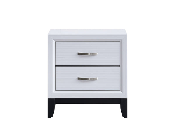 English Elm Glasgow Nightstand with Two Dovetail Drawers, Sleek Hardware and Deep Storage for Modern Bedrooms White 24 L x 26 W x 19 H B078P349550