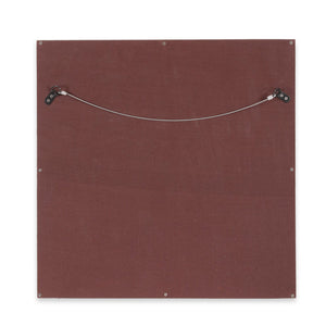 English Elm Christopher Knight Home® - Wall Mirror Blalock Square Handcrafted Goat Leather Frame 27x27in Reflective Accent for Elegant Rooms 68948.00