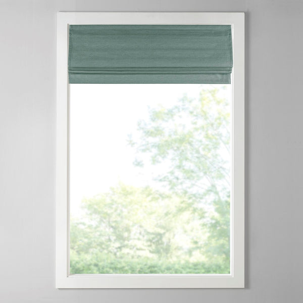 English Elm Printed Faux Silk Room Darkening Cordless Roman Shade | OEKO-TEX, Thermal Foam Backing, Easy Care B035129684