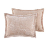 Intelligent Design Mira Glam/Luxury Crushed Velvet Sherpa Reversible Comforter Set ID10-2268 Blush