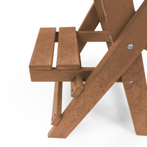 English Elm Harbor Point Recycled Hdpe Outdoor Folding Bar Stool Patio Deck All Season Seating Teak B2745P409657
