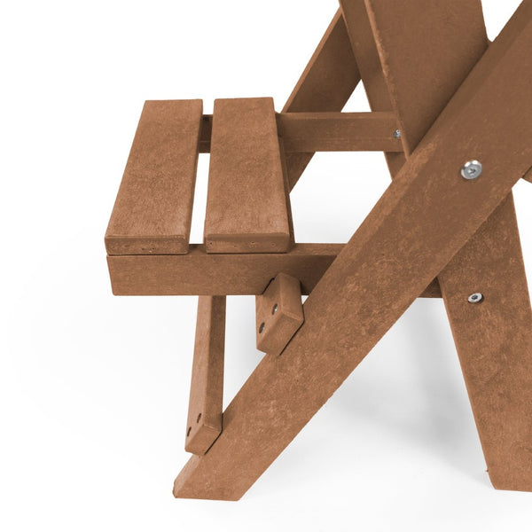 English Elm Harbor Point Recycled Hdpe Outdoor Folding Bar Stool Patio Deck All Season Seating Teak B2745P409657