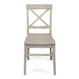 Christopher Knight Home® - Noble House - Roshan Farmhouse Light Grey Finish Acacia Wood Dining Chairs