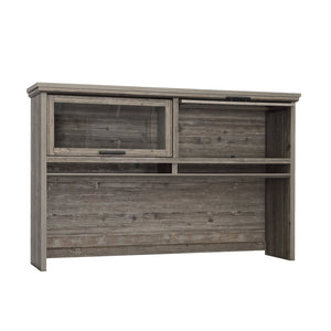 English Elm Hutch, Stylish Brown Finish With Glass Doors - Perfect For Organized Home Office Storage Solutions B356P367799
