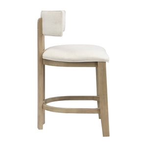 English Elm Christopher Knight Home® - 26" Counter Height Bar Stool with Padded Upholstery and Rubberwood Frame, Contemporary Comfort Set of 2 Beige,Natural N771P345970A