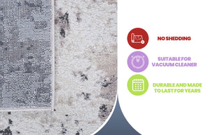 English Elm Loom & Luxe 6X9 Cream/Brown Abstract Area Rug - Stain Resistant, Non-Shedding, Stylish For Any Space B335P289500