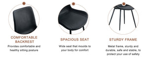 English Elm Scalable Extendable Dining Set Four Chairs Linen Upholstered Walnut Base Modern Walnut+Black W1151S04699