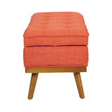 OSP Home Furnishings Katheryn Storage Bench Tangerine Fabric