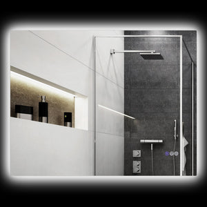 English Elm Homcom Led Backlit Bathroom Mirror, 35"X28" Anti-Fog Dimmable Vanity Mirror With Color Control & Memory W2225P229671