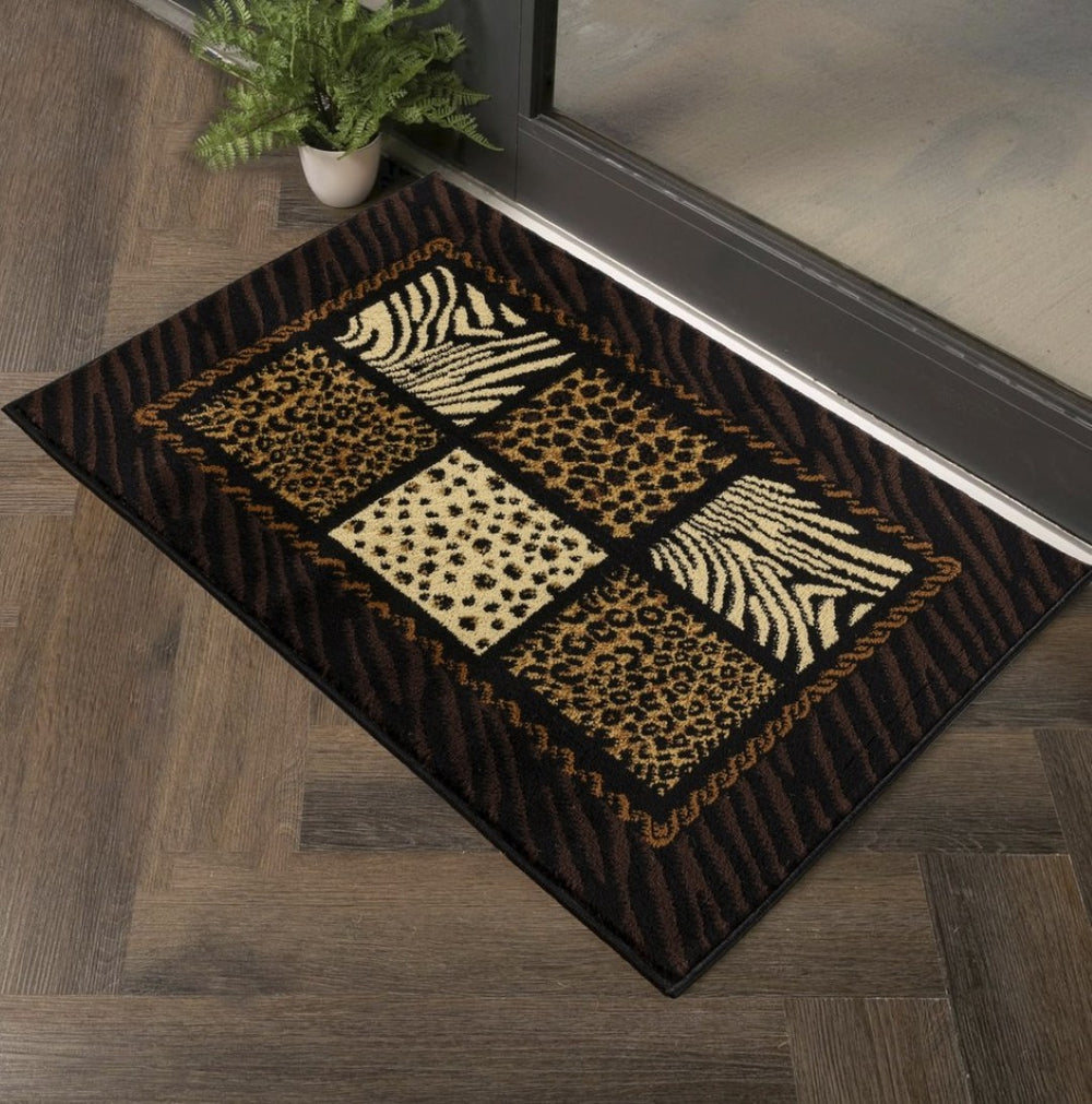English Elm Tribes Multi Animal Print Area Rug - Stylish 2 Ft. X 3 Ft. Soft, Durable & Stain-Resistant Design B186P316763-GIGA