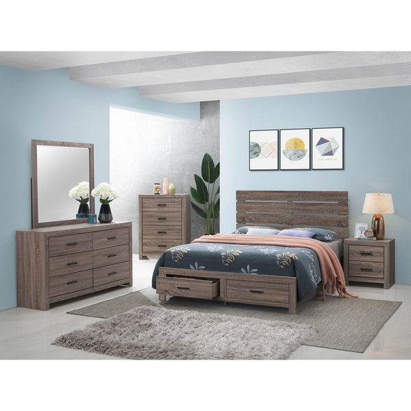 English Elm Brantford Barrel 2-Drawer Nightstand with Rustic Barrel Finish, Matte Bronze Handles, Ample Storage Oak B062P344906