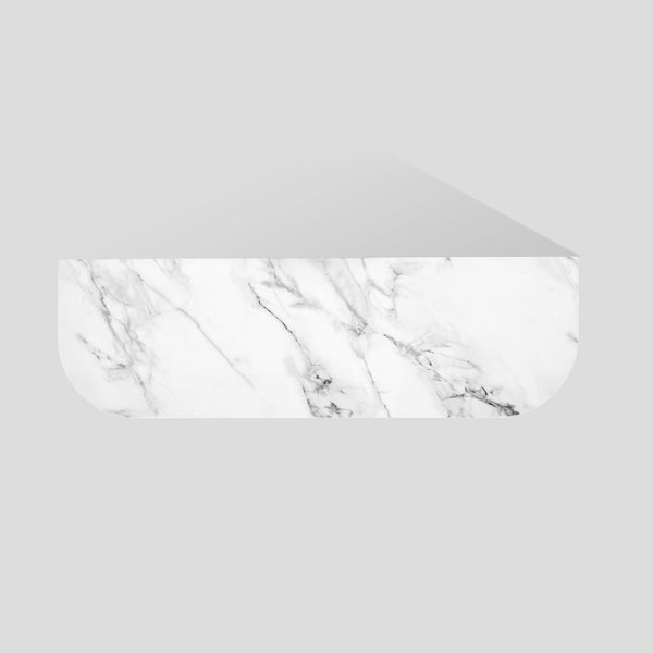 Tilly Glam 52" Curved Faux Marble Entry Table with Gold Metal Base - Modern Accent for Any Space