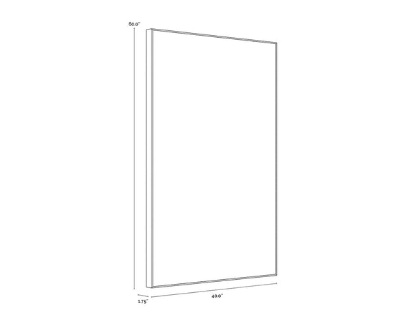 Sunpan FACE TO FACE Diptych Canvas Art Set - 40" x 60" Black Floater Frames with Gold Trim Accents A0394
