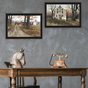 English Elm Trendy Billy Jacobs Two Panel Pastoral Farmhouse Wall Art Black Framed Ready Hang B067P254114