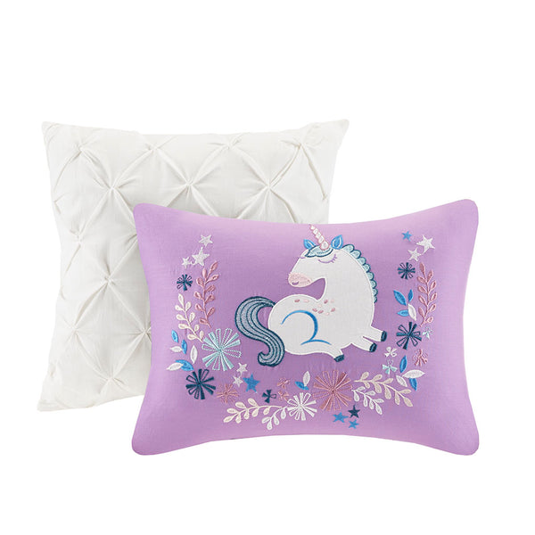 JLA Home Urban Habitat Kids - Unicorn Cotton Duvet Cover Set with Colorful Prancing Print, OEKO-TEX, Antimicrobial, Button Closure 88 L x 68 W x 0.13H UHK12-0100