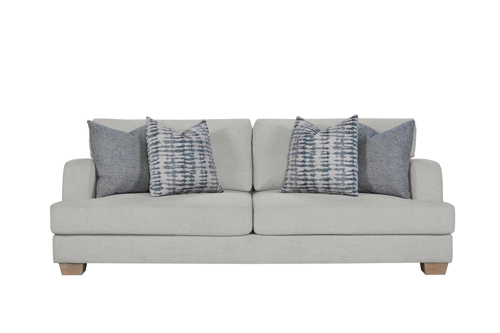 English Elm Sofa Birch Cream White Upholstered - Reversible Seats, High-Density Cushions & 4 Down Pillows B2699P296300