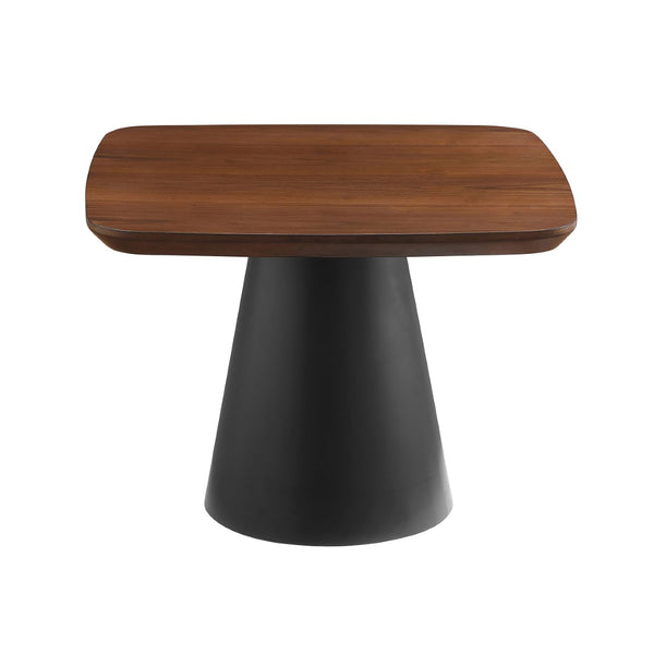 English Elm Duncan Walnut Veneer Two-piece Nesting Coffee Set with Matte Black Conical Bases B062S01486