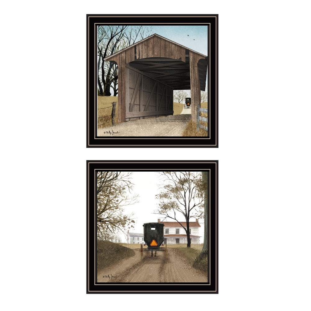 English Elm Trendy Decor 4u Billy Jacobs Headin Home 2 Piece Framed Rustic Wall Art Set B067P256608