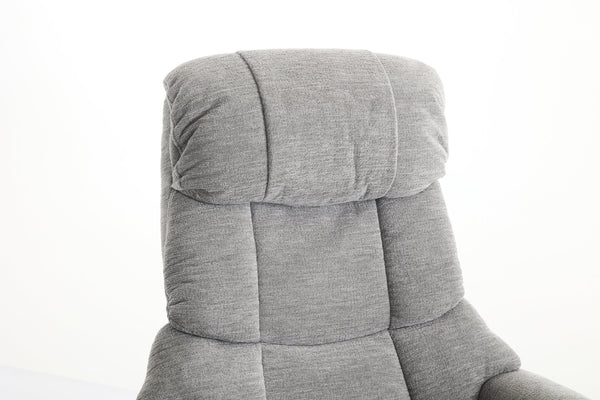 English Elm 010-Ergonomic Recliner Chair with Ottoman — 360° Swivel Lounge, Chenille Comfort, Heated Seat, Massage, Adjustable Backrest Grey W2636P262448
