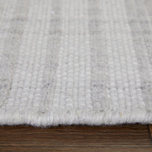 Feizy Rugs T34t8016 Highview Handwoven Polyester Rug - Modern Striped Design With Textured Depth For Stylish Spaces Gray,Ivory Polyester T34t8016ivy000c50