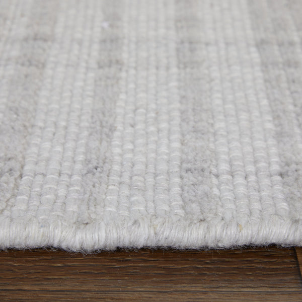 Feizy Rugs T34t8016 Highview Handwoven Polyester Rug - Modern Striped Design With Textured Depth For Stylish Spaces Gray,Ivory Polyester T34t8016ivy000c50