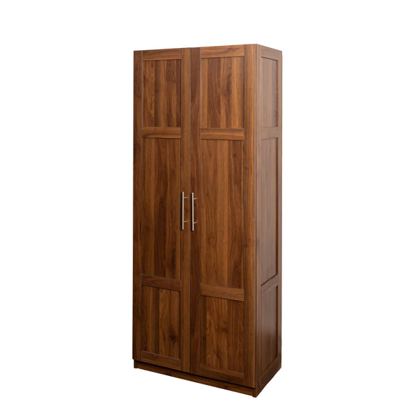 English Elm Pantry Cabinet with 2 Doors & 3 Shelves, Adjustable Tall Freestanding Kitchen Storage Cupboard for Home Organizing W331S00185