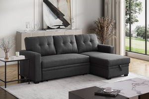 English Elm Replacement Upholstered Sectional with Storage Chaise and Convertible Twin Sleeper B2730P404838