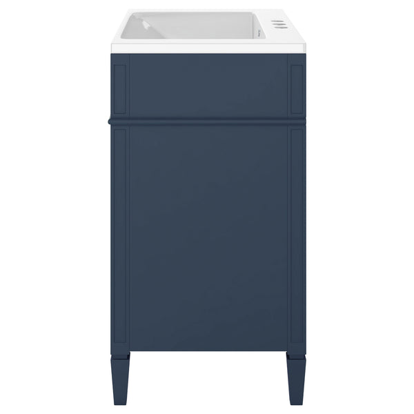 English Elm 30'' Modern Bathroom Vanity With Soft-Close Drawers, Tip-Out Storage & Elegant Roman Legs, White SW000122AAC-2