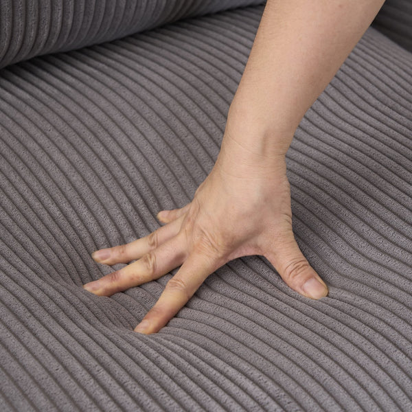 English Elm Boneless U-Shaped Modular Cloud Couch Sofa: Luxurious Corduroy Sleeper With No Assembly Needed! W3401S00010