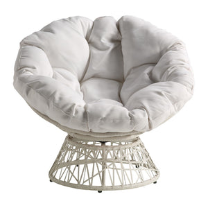 OSP Home Furnishings Papasan Chair White