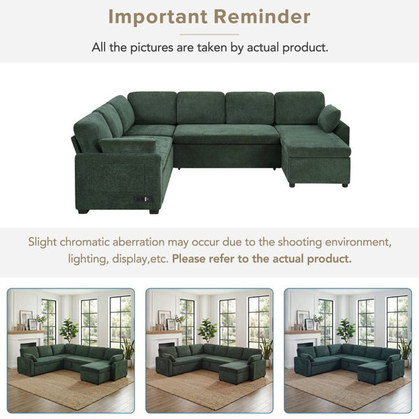 English Elm Swivel Barrel Accent Chair Chenille Tufted Round Club Seat for Living Room Lounge Green N719S002380F